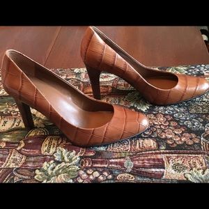 Ralph Lauren leather upper pump